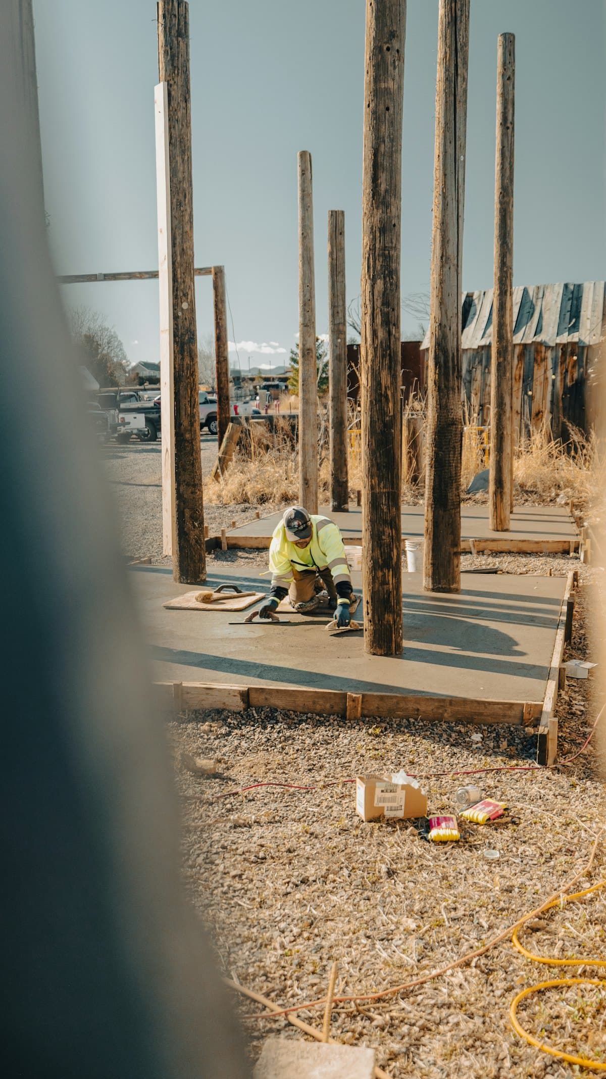 Jobsite photo: Footings poured, with time and GPS location