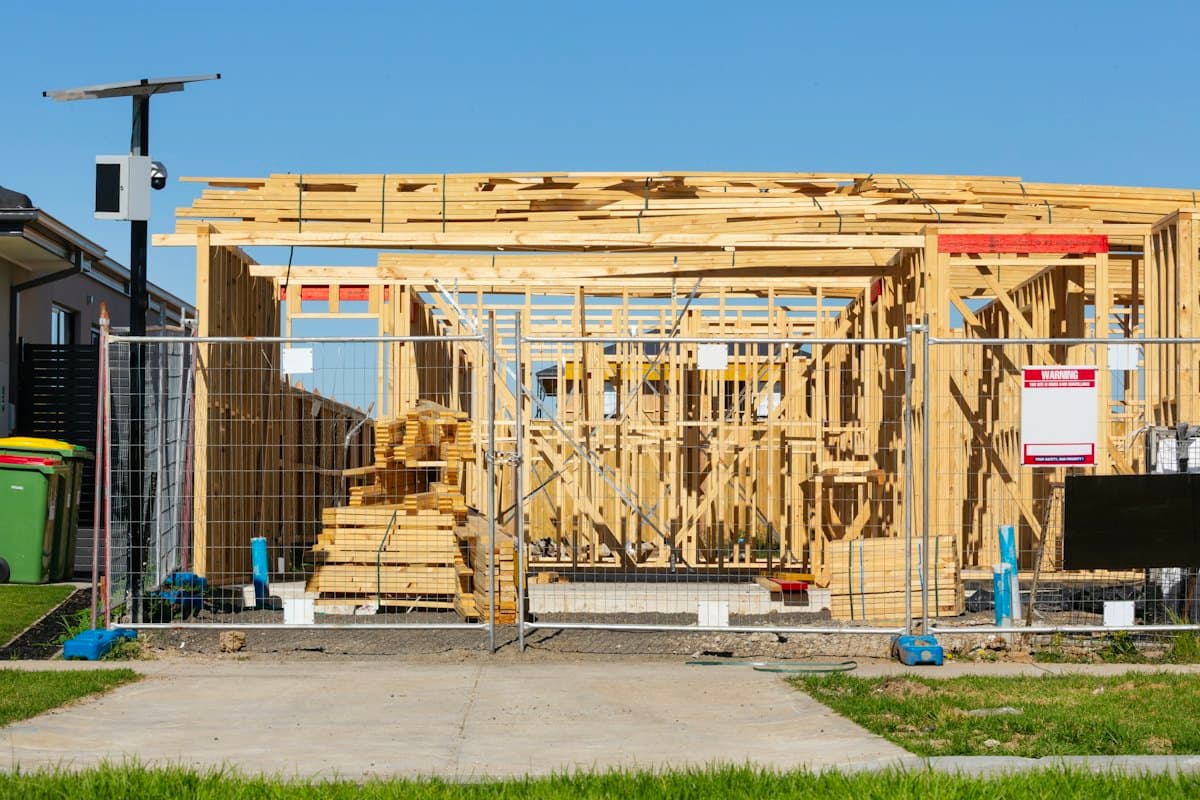 Jobsite photo: Framing complete, with time and GPS location